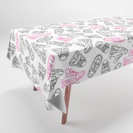 Sneakers // Pink & Grey Tablecloth
