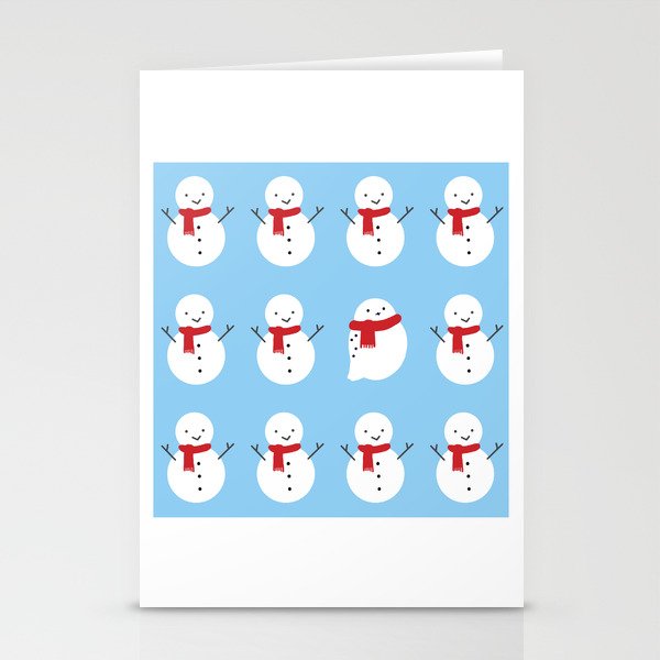 Snowman and Snow Owl Stationery Cards