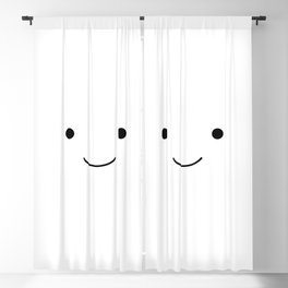 Happy 2 white Blackout Curtain