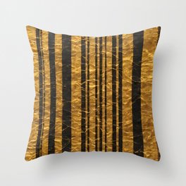 Art Deco Gold Black Vintage Trendy Collection Throw Pillow