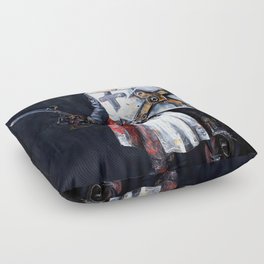 Steampunk Crusader Warrior Floor Pillow
