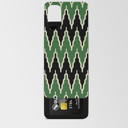 Chevron Pattern 524 Black and Green Android Card Case