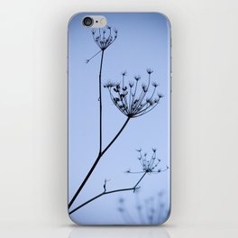 Silhouette on blue iPhone Skin