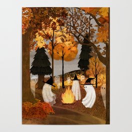The Covern Poster | Witch, Spirit, Ghost, Bonfire, Fall, Campfire, Forest, Haunt, Autumn, Landscape 
