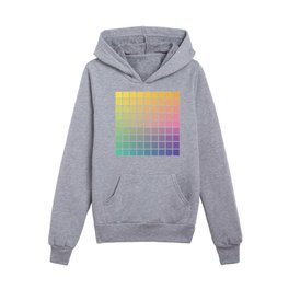 Rainbow Checkered squares Kids Pullover Hoodies