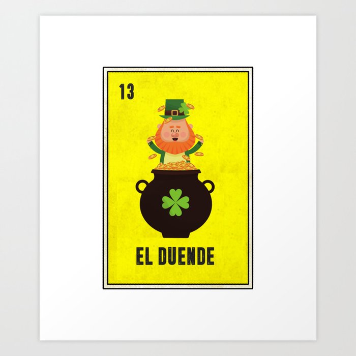 St Patricks Day Leprechaun Loteria Card Cute Mexican Bingo Design Art Print By Casadeloteria Society6 See more ideas about loteria cards, loteria, mexican art. st patricks day leprechaun loteria card cute mexican bingo design art print by casadeloteria