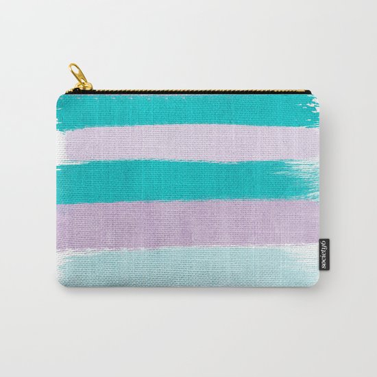 Painted stripes minimal brushstrokes nursery home decor modern canvas art Carry-All Pouch