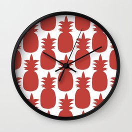 Old Rose Pineapple Pattern Wall Clock