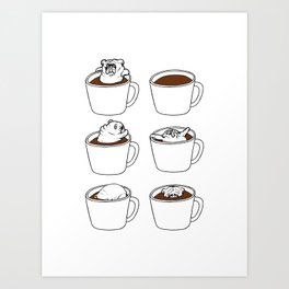 More Coffee English Bulldog Art Print