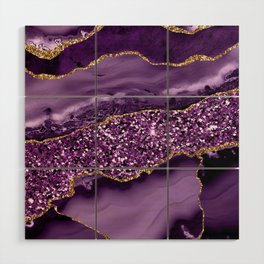 Agate Glitter Ocean Texture 02 Wood Wall Art