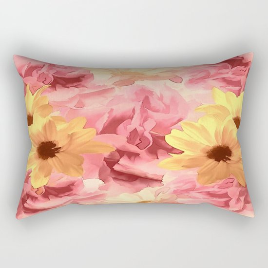 Summer Day Floral Rectangular Pillow