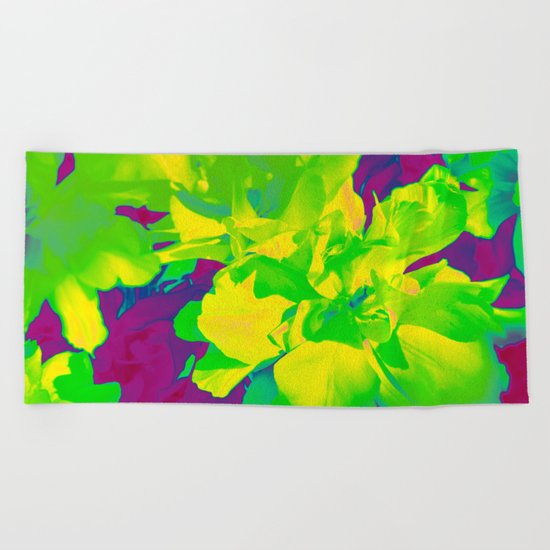 Eccentric Flowers Beach Towel