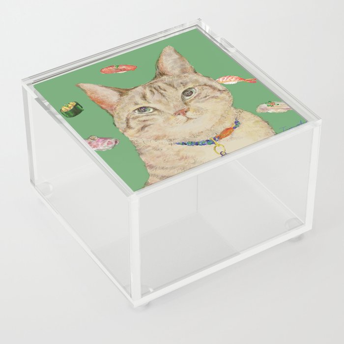 Cat and Sushi x 5 Acrylic Box