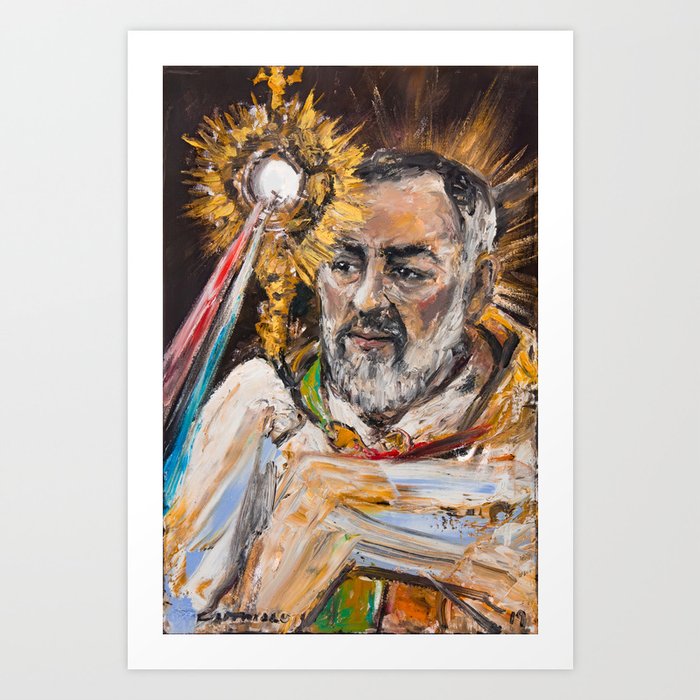 Divine Mercy of Saint Pius of Pietrelcina Art Print