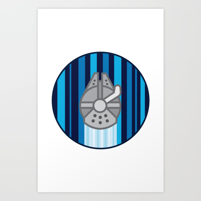 Millenium Falcon Vector Art Print By Joodeci Society6