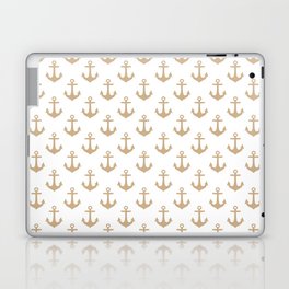 Anchors (Tan & White Pattern) Laptop Skin