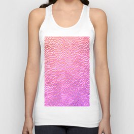 Retro Magenta to Purple Colorful Pixel Noise Abstract Artwork Unisex Tank Top