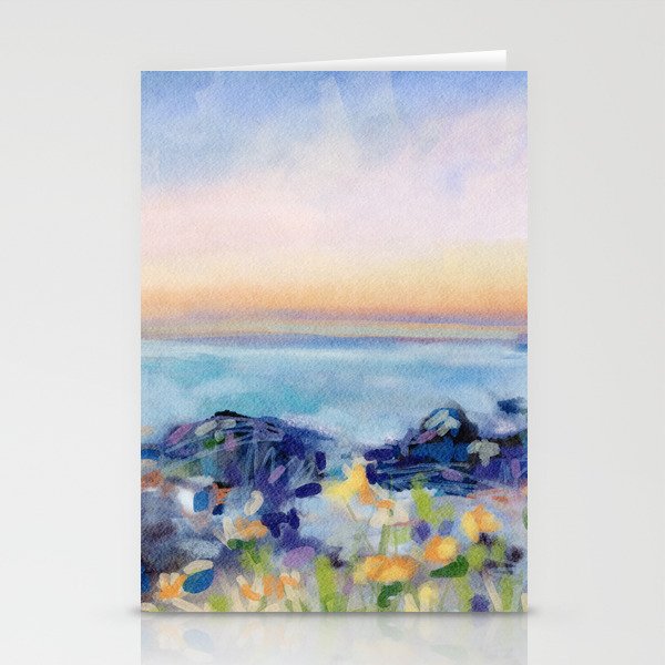 Jetty With Flowers Stationery Cards