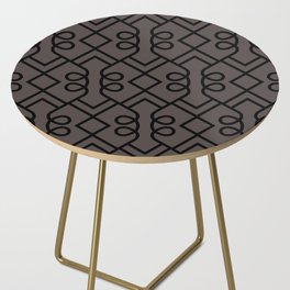 Black and Dark Brown Diamond Loop Pattern Pairs DE 2022 Trending Color Espresso Macchiato DET680 Side Table