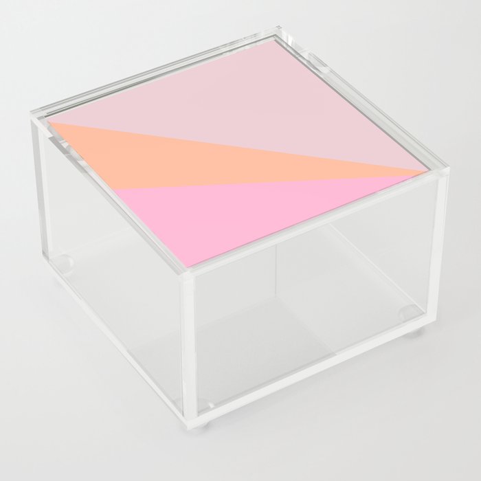 Simple Pink Plastic Transparent Storage Box