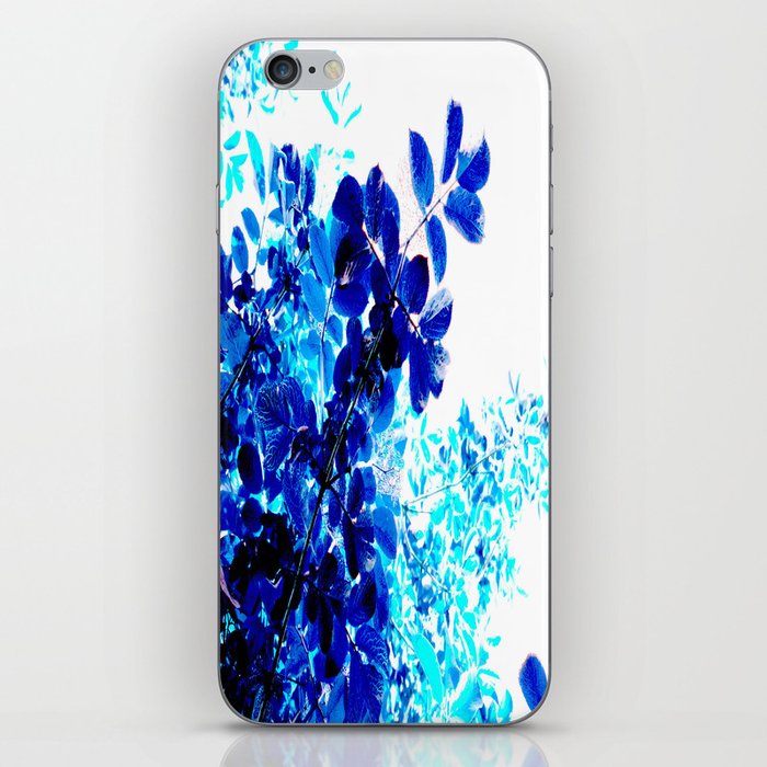 Blue Leaves iPhone Skin