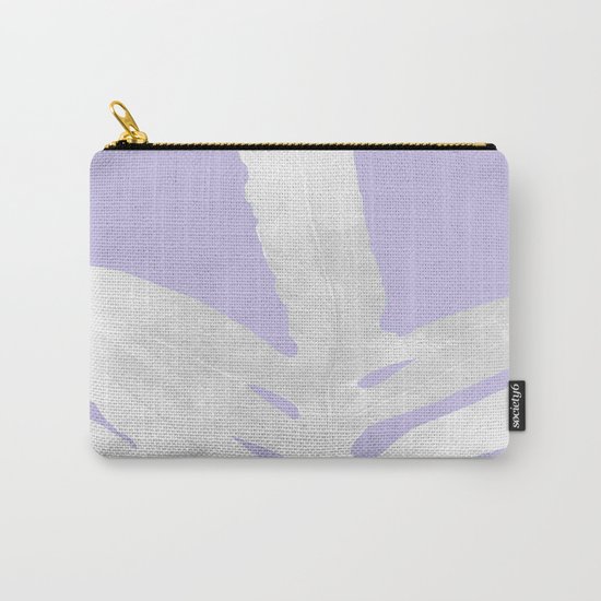 Green Fern on Lavender Inverted Carry-All Pouch