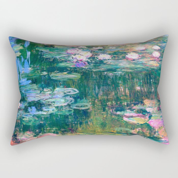 water lilies : Monet Rectangular Pillow