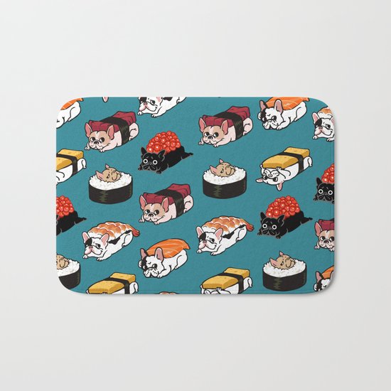 Sushi Frenchie Bath Mat