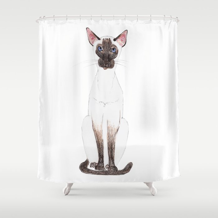 Siamese Cat Shower Curtain By Kasiamachalek Society6