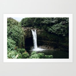 waterfall viii / rainbow falls, hilo, hawaii Art Print