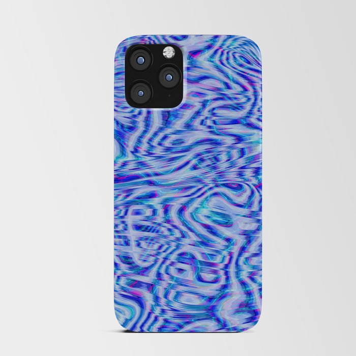 Water blue liquid shapes iPhone Card Case