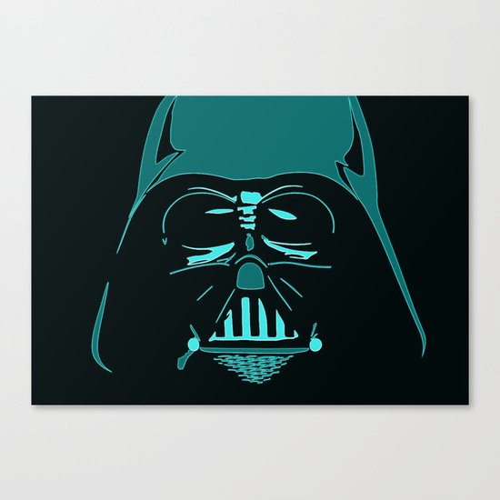 Tron Darth Vader Outline Canvas Print