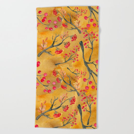 Autumn leaves #12 Beach Towel