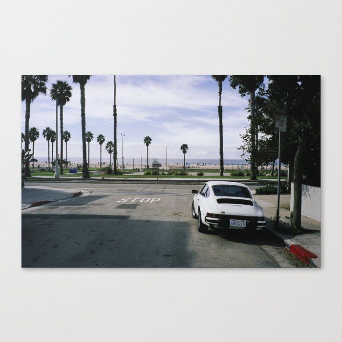 Vintage Porsch 9 11,  Venice Beach, Los Angeles, California Leica M Canvas Print