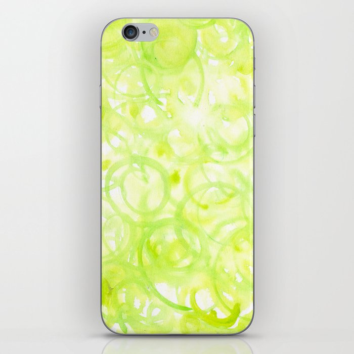 green swirl - abstract watercolor artwork iPhone Skin
