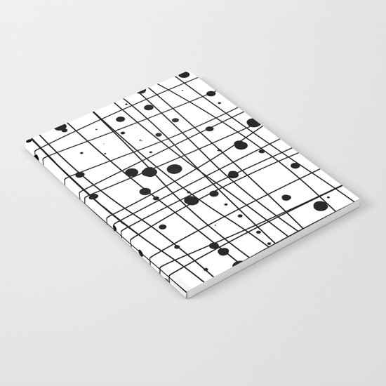 Woven Web black and white Notebook