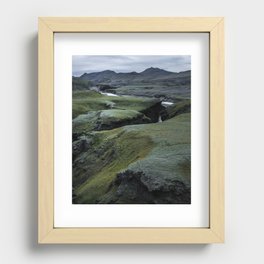 The hills are alive - Iceland Art Print Recessed Framed Print