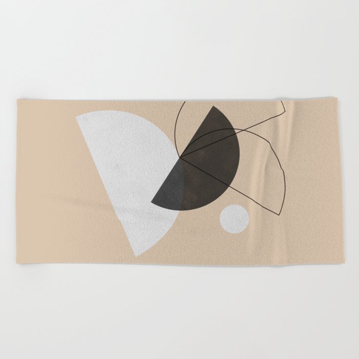 Abstraction_BAUHAUS_GEOMETRIC_SHAPE_FORM_LOVE_POP_ART_0607A Beach Towel