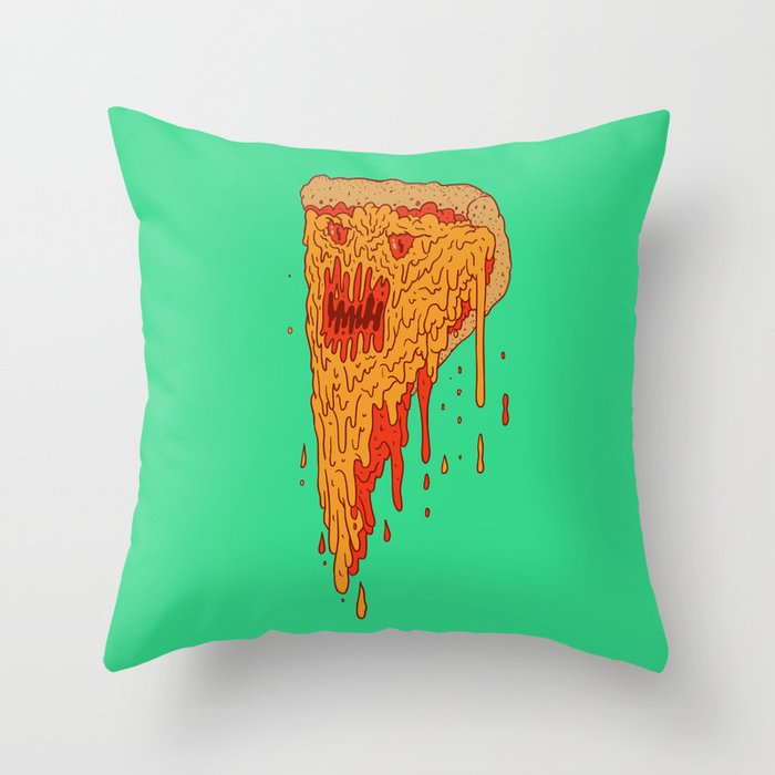 Evil Pizza Throw Pillow