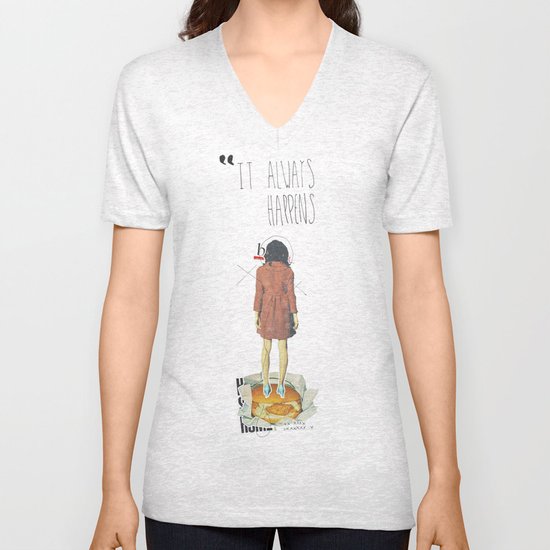 It Always Happens | Collage Unisex V-Neck