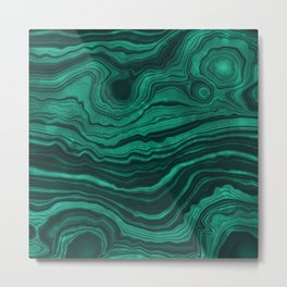 Malachite Texture 01 Metal Print | Strata, Agate, Texture, Veins, Abstract, Ink, Malachite, Geode, Mineral, Marble 
