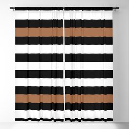 Black and white with brown lines Blackout Curtain