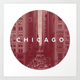 Red Chicago Art Print
