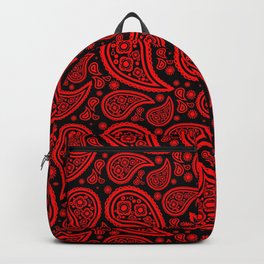 Paisley (Red & Black Pattern) Backpack