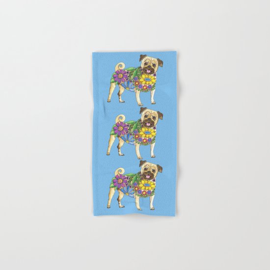 The Pugster (Blue) Hand & Bath Towel