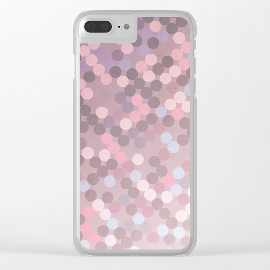 Polka Dots Geometry Clear iPhone Case