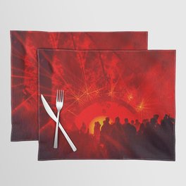 "On fire" - Light cycles laser light show Adelaide South Australia Placemat
