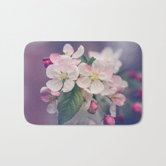 Young Cherry Blossom Flowers Bath Mat