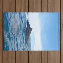 Whale fin of a humpback whale on the surface Outdoor Rug