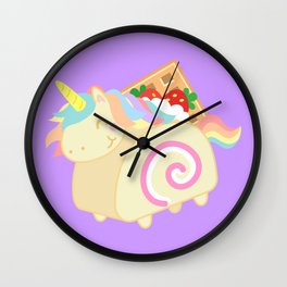 Unicorn - Swiss Roll Cake Wall Clock